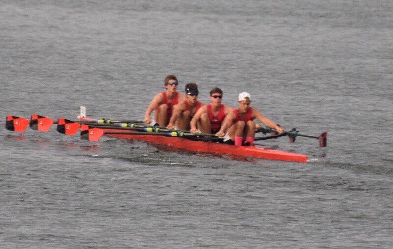 ParatiRowing's tweet photo. The ‘Quadzilla’ boys win GOLD in Tennessee with a 14sec lead in MJr4x.  C.Jones, D.Dalpedri, M.Bagale and E.Smith 
#ParatiProud🥇 https://t.co/38RaiUe710