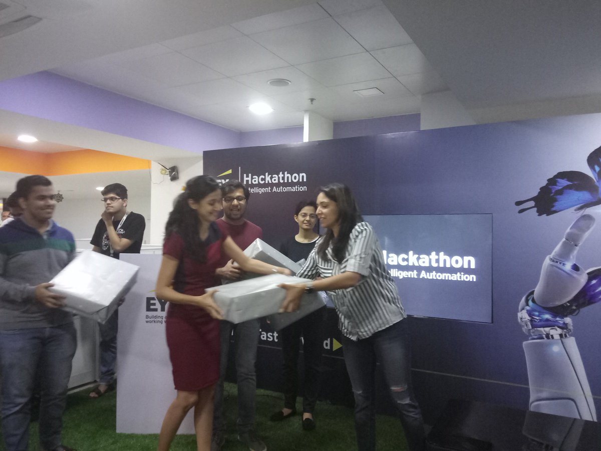 EY_India's tweet photo. And we have the winners! Congratulations to Team Spurs and Team Ignited Minds for winning the #EYHackathon (Delhi-NCR) #digital https://t.co/WjMWWmUNVb