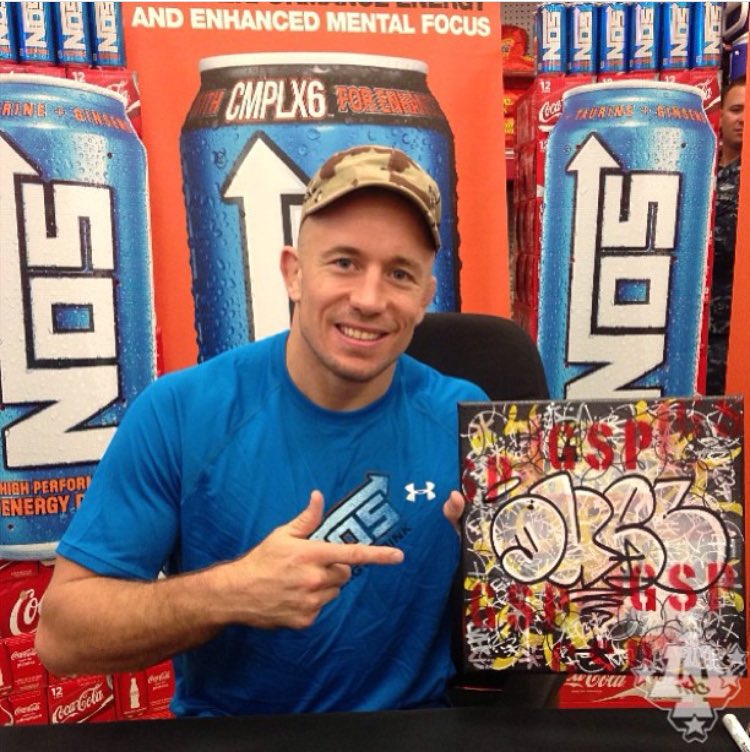 d1nyc's tweet photo. Canvas for #GSP #GSPReturns #duelris #duelmci #duelone #duelgraffiti #UFC217ِ https://t.co/49SIfAQpis