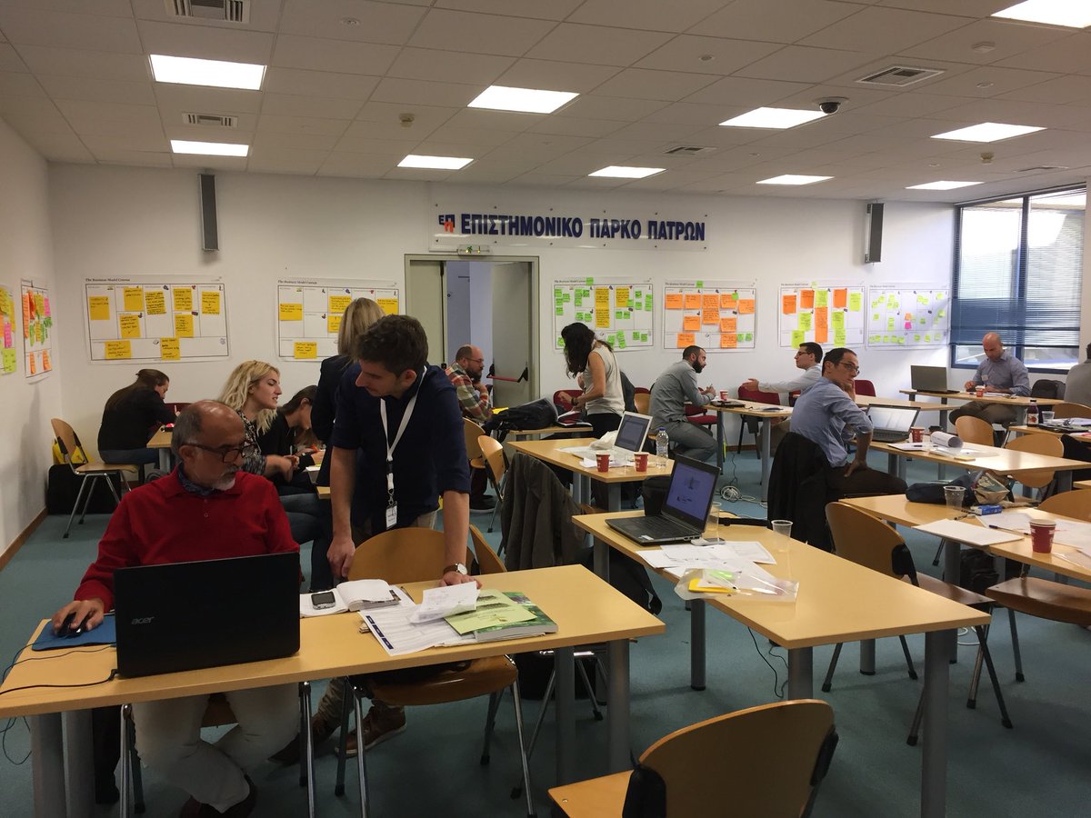 NLinGreece's tweet photo. #Startups learning all about implementing and testing their business propositions #AgriFoodMasterclass #Patras https://t.co/aiFSsSHCKe