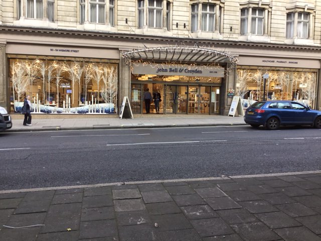 JohnBellCroyden's tweet photo. Seen our fabulous Christmas window display? When you come to visit, take a picture with our display &amp; don't forget to use #JohnBellChristmas https://t.co/i0Ls0QmNUD