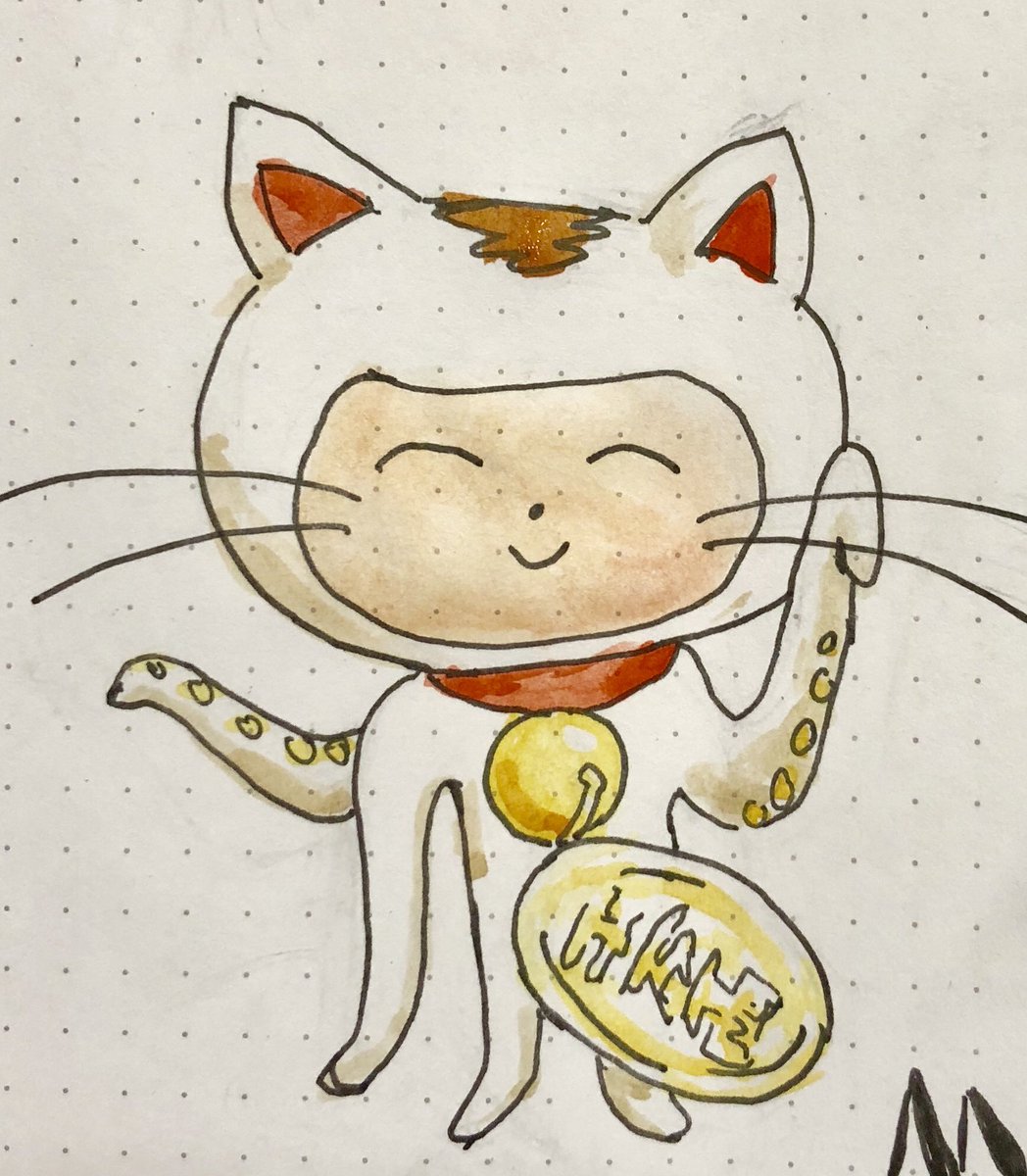 gracelotq's tweet photo. maneki neko (lucky octocat)! @GitHubEducation #MyOctocat #technica17 <#event hashtag> @gotechnica https://t.co/wVi5hWAP0y