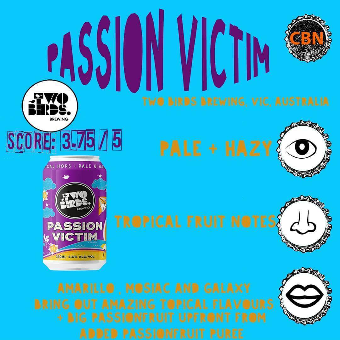 Quaffables's tweet photo. @TwoBirdsBrewing 's #PassionVictim was a bit of a fruity treat and a proper summer smasher? #TwoBirdsBrewing #BeerOClock #CraftBeerNetwork https://t.co/a0oLLXYBRr