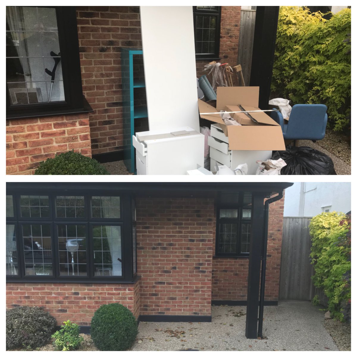 Before &amp; after #Rubbish #Clearance #Recycling carried out in #Beckenham #BR3 #BeckBromFL