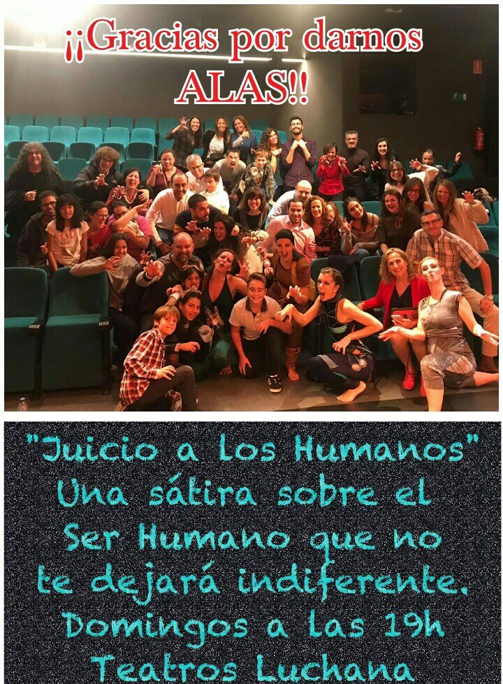 #FelizDomingo con #BuenTeatro 
"Juicio a los Humanos" en <a href="/TeatrosLuchana/">Teatros Luchana</a> a las 19h
9.3 en <a href="/atrapalo/">Atrápalo España</a> 
atrapalo.com/entradas/juici…