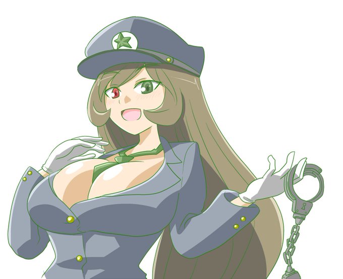 ポリスのつもりで描いてたがバスガイドさんにも見えるな… 