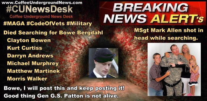 Real_News_Ch's tweet photo. #CUNewsDesk - Yes its you #BoweBergdahl, you belong in #FtLevPrison.

Brave HERO's died &amp; were shot looking for you. 

#MAGA 
#CodeOfVets https://t.co/2hm3KD3bxy
