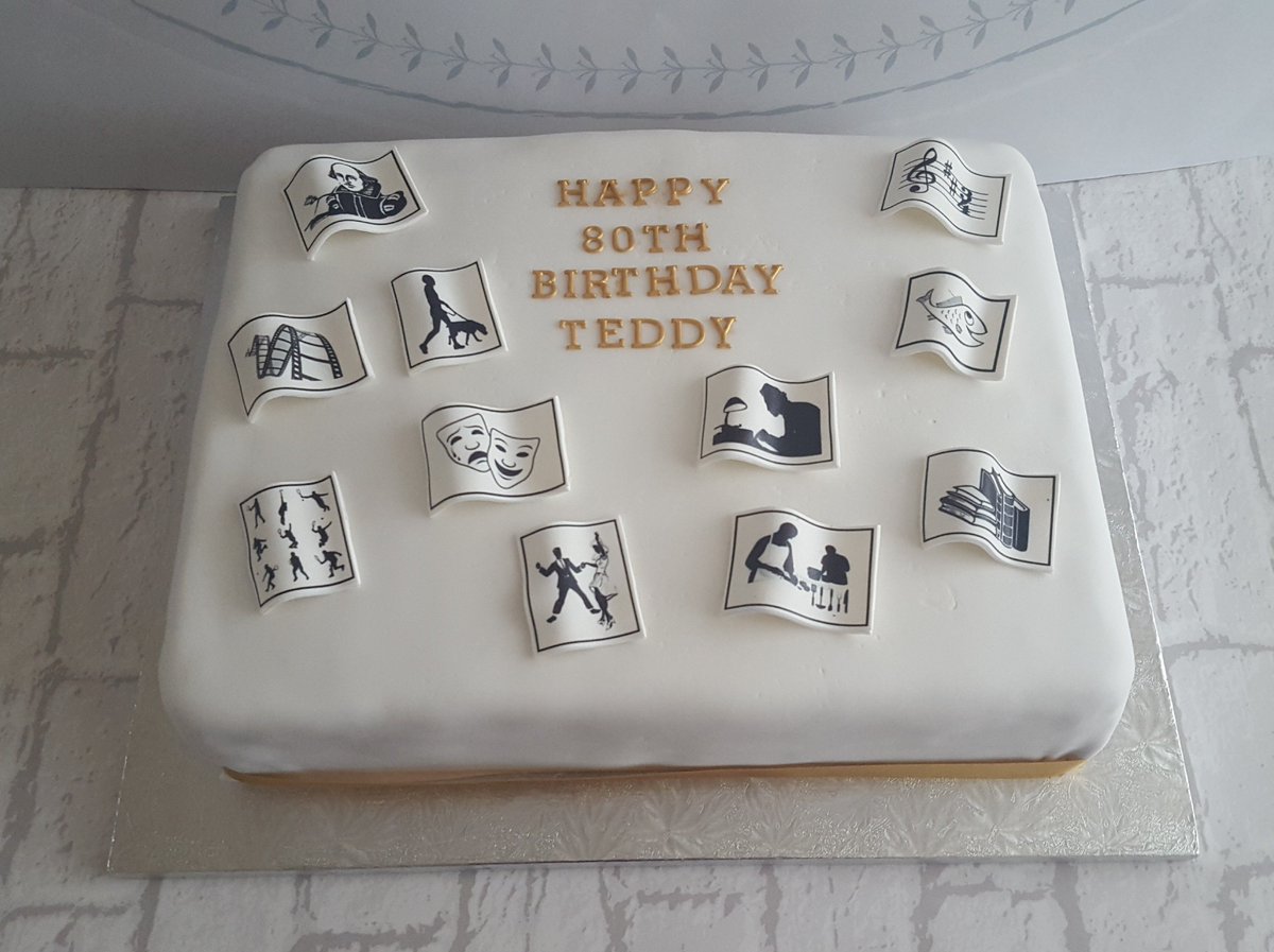 Flossiescakes's tweet photo. Here is yesterday's cake for a special gentleman celebrating his 80th Birthday x https://t.co/bGNxt2LMVJ
