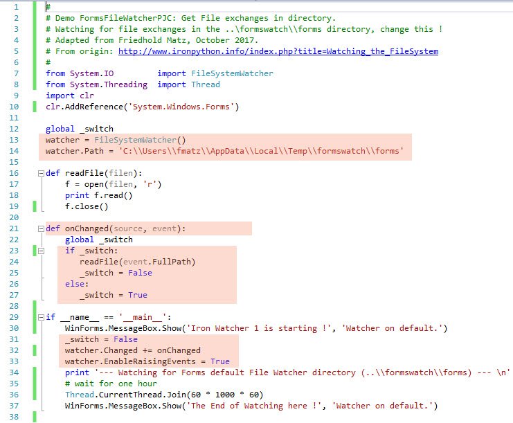 FriedholdMatz's tweet image. Low code programming: #IronPython meets #PLSQL as file watcher in the #OracleForms file watcher demo - 9 statements for watching ! Like this