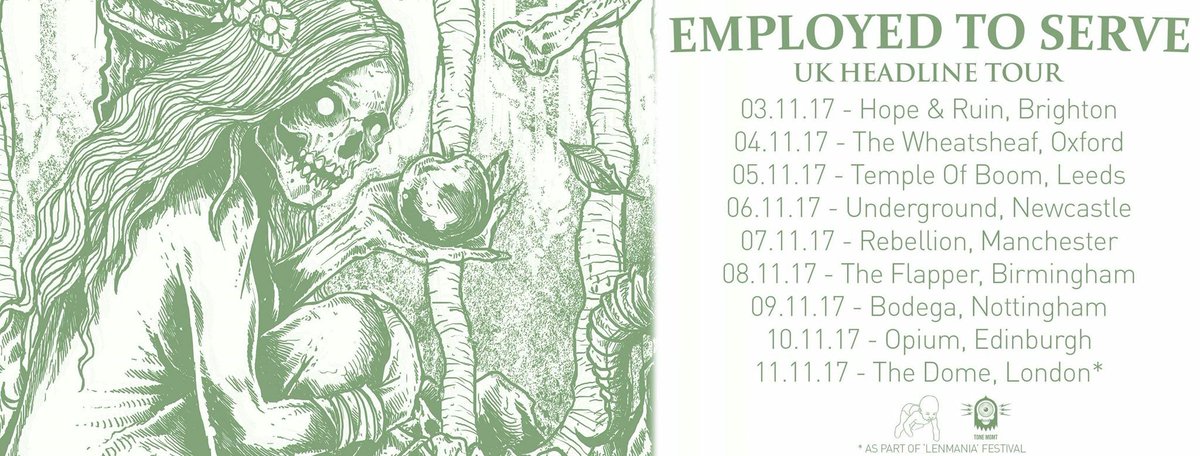 FinalTitanMusic's tweet photo. We’ll be supporting some epic bands today at the #TempleofBoom in #Leeds - Employed to Serve incoming! #ETS https://t.co/pUIjTpfY1c https://t.co/RD6ufJsT5r