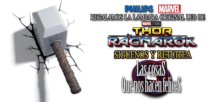 Cosas_Felices's tweet photo. ¡RECORDAMOS! Regalamos la lámpara original de #ThorRagnarok entre todos los seguidores de la web. ¿Cómo participar? Síguenos + Retuit https://t.co/OxrDXFkM6x