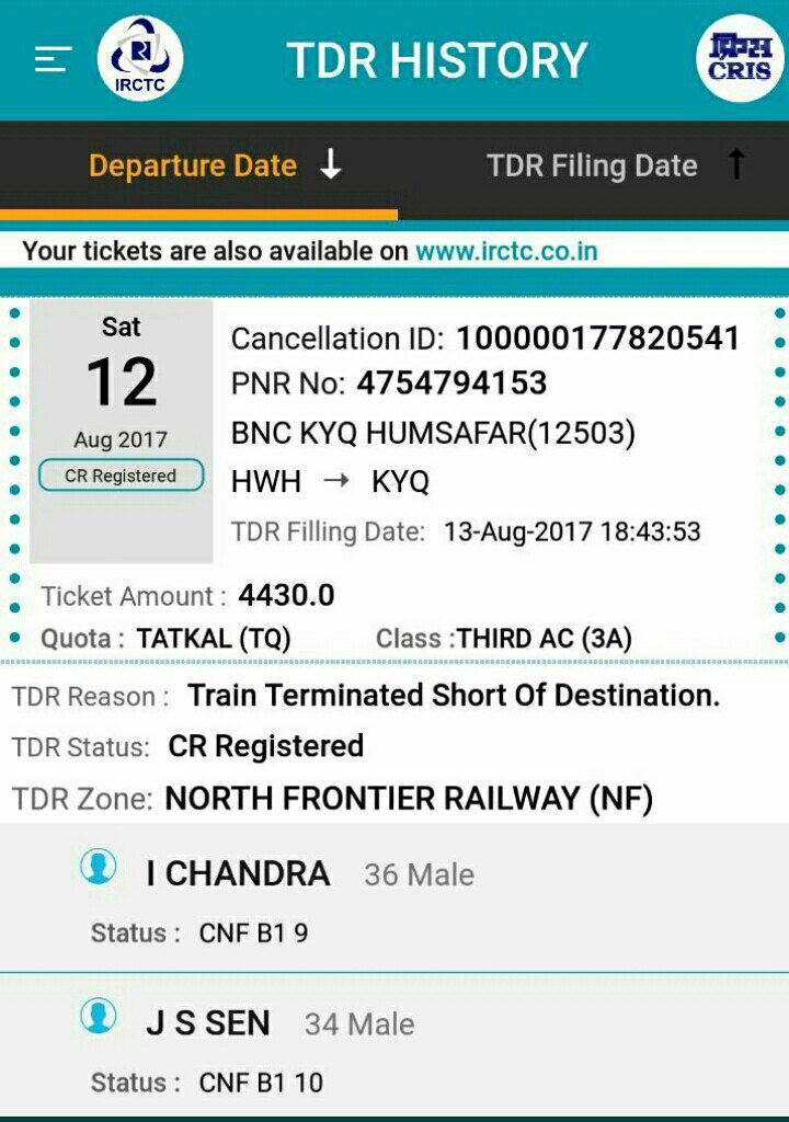 JayShankarSen1's tweet photo. @RailMinIndia 
Till now no update on reimbursing the amount. How much time is required for examination? https://t.co/pwnawwN5g6