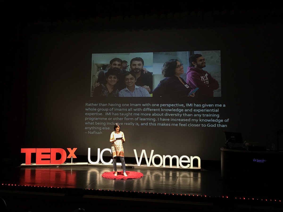 TEDxUCLWomen's tweet photo. Creating space for those who are marginalised in mainstream mosques with @HalimaGosH and @inclusivemosque #tedxuclwomen #home2017 https://t.co/QTEVER3axY