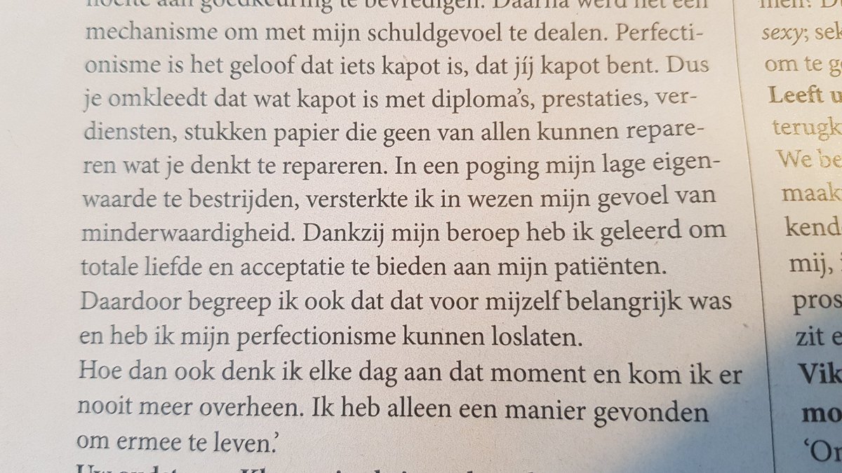 'Perfectionisme is het geloof dat iets kapot is' en je dus iets probeert te repareren dat niet te repareren valt. #editeger <a href="/vkmagazine/">vkmagazine</a>