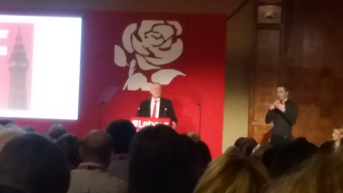 CllrSam's tweet photo. Jeremy Corbyn speaks of 'incredible but not quite good enough' general election result at #NWLab17 Conference. Congleton result incredible.. https://t.co/LSWISUBc8P