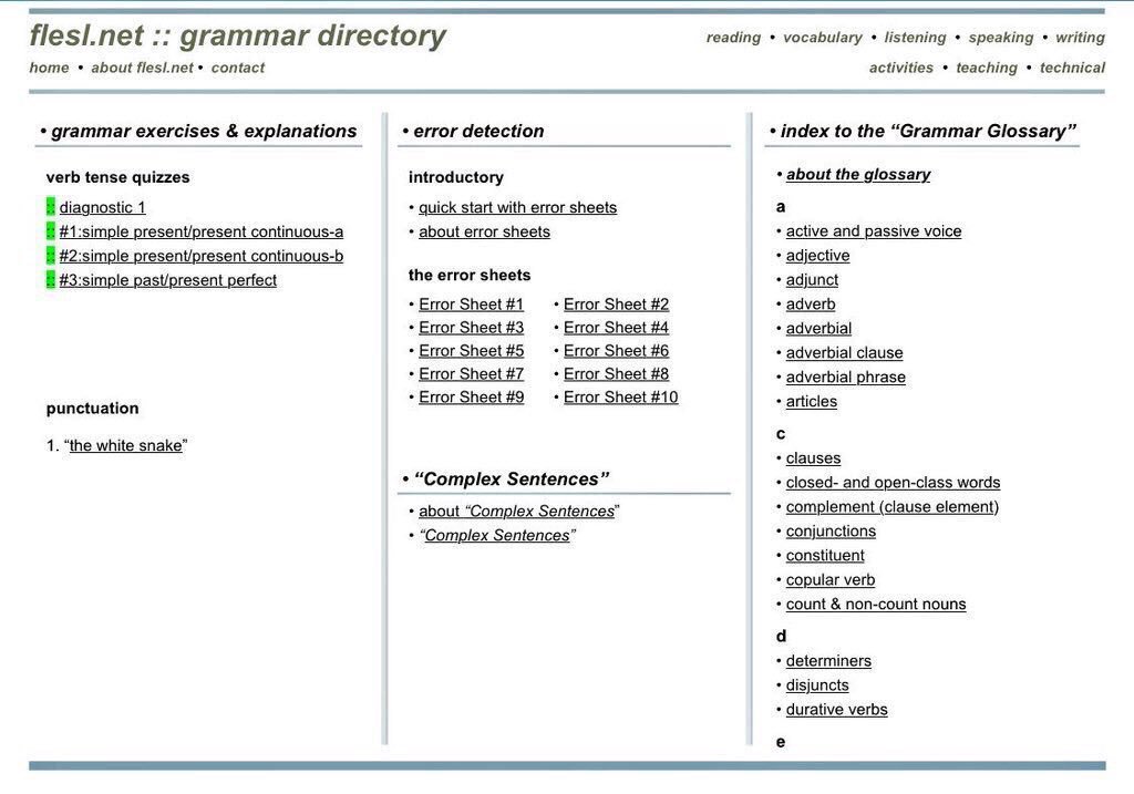 _otisc's tweet image. موقع لتعليم الإنجليزية يعطيك مقال وثم يختبرك فيه من نواحي عديدة.             flesl.net
