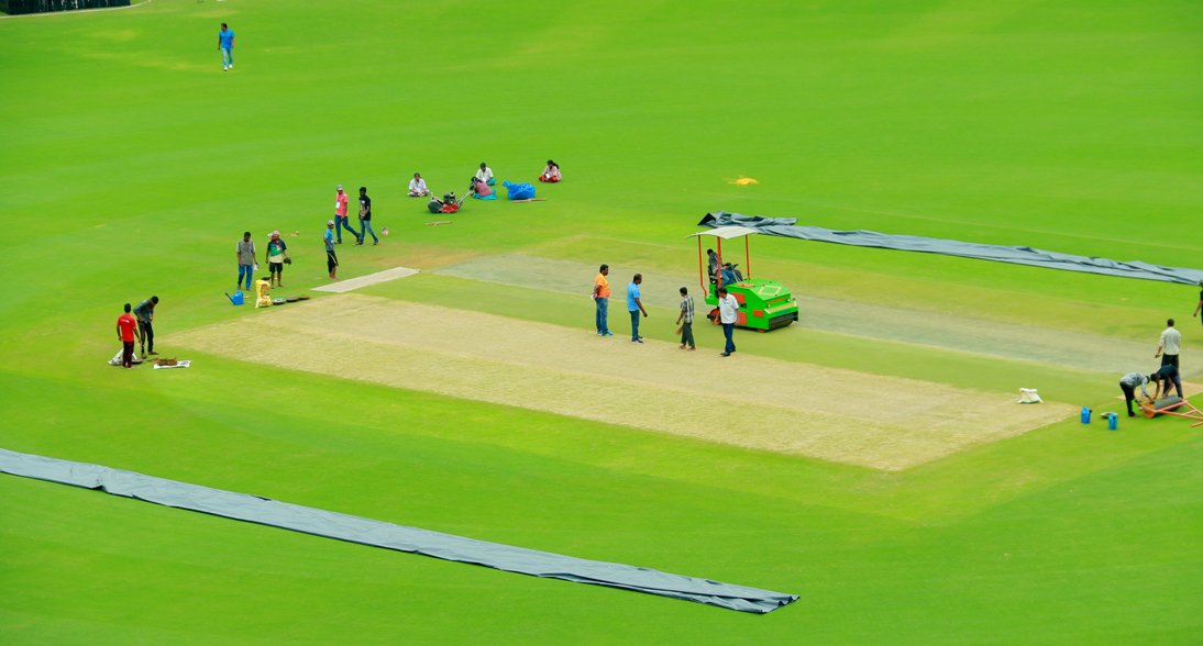 jishasurya's tweet image. Sports Hub, Kariyavattom is getting ready for T 20 on Tuesday