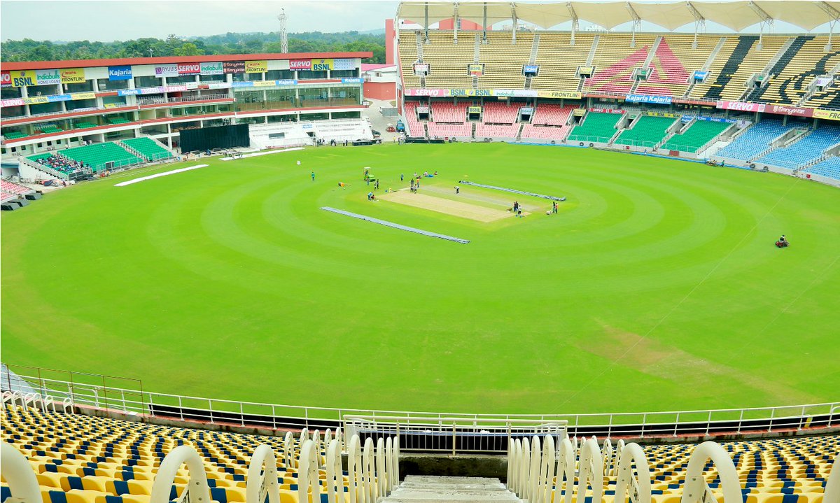 jishasurya's tweet image. Sports Hub, Kariyavattom is getting ready for T 20 on Tuesday