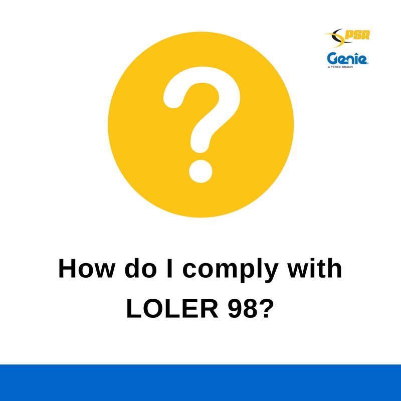 PSRGenieUK's tweet photo. Every powered access platform should have a Thorough Examination. Find out how to comply with LOLER 98 here > https://t.co/0ae7YC6w8T https://t.co/7wTXDMczTp