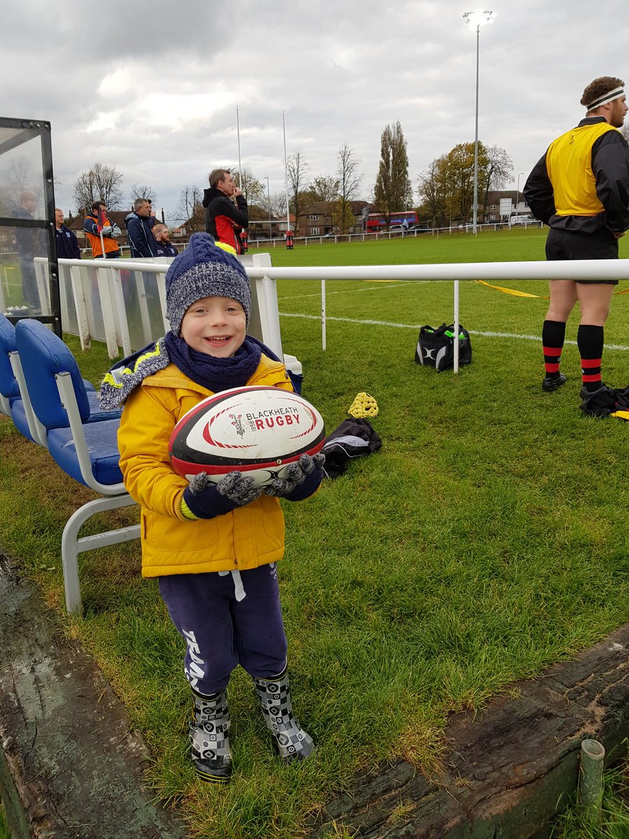 Took Josh to see his first rugby match yesterday, shame about the result for <a href="/Blackheath_1858/">BlackheathRugby</a> but he loved it #firstofmany