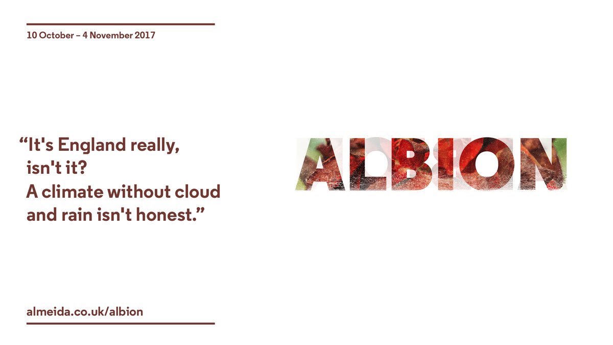 define_arts's tweet photo. Finally bagged a ticket for  #MikeBartlett and #RupertGoold latest collaboration #Albion at @AlmeidaTheatre https://t.co/rzekDPkfPd