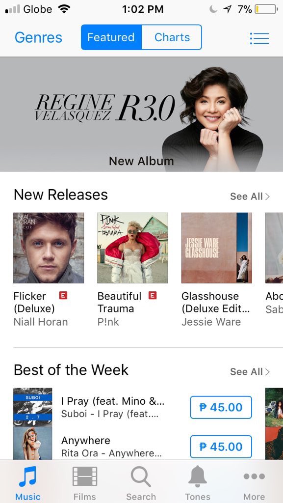 RegineFacts's tweet photo. R3.0 album debuted at #1 on iTunes 🇵🇭 • R3.0 concert premium tickets sold out in less than 24 hours⚡️@reginevalcasid #LEGEND https://t.co/aQ1E1SZLL3