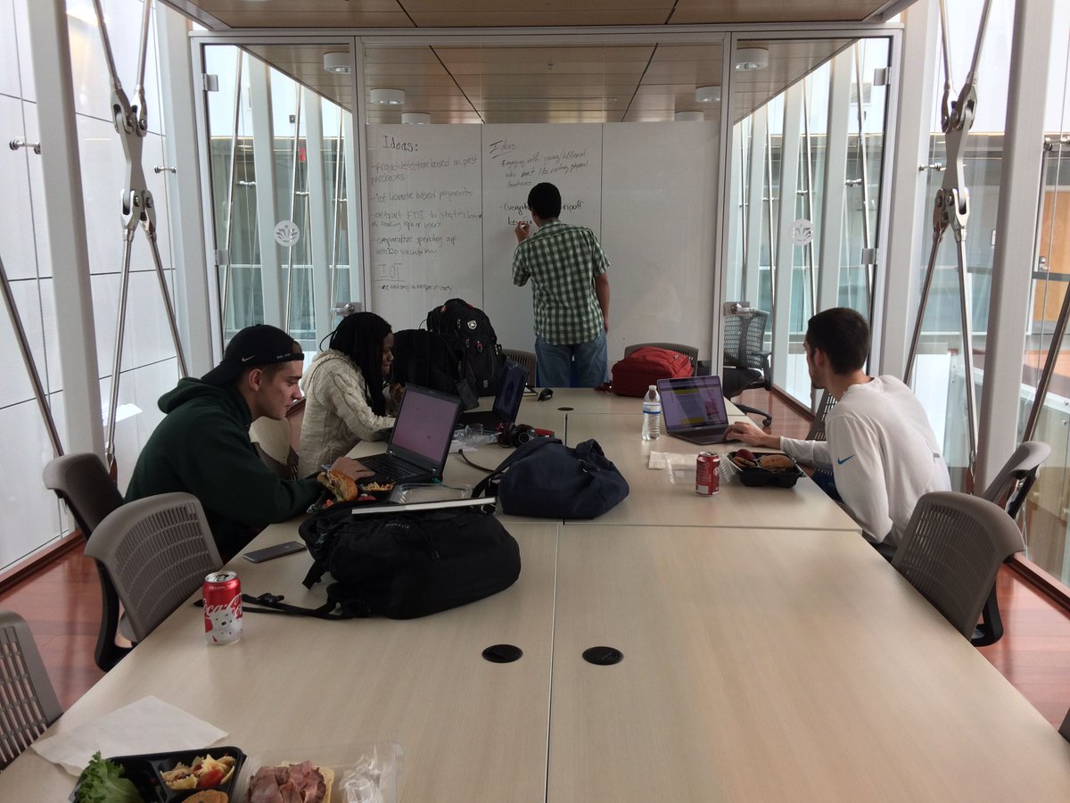CarolinaFintech's tweet photo. Who needs sleep? The 28-hour #CFHHackathon is still going strong, and so is the #innovation! #CFH #CLT #FinTech #digital #disruption https://t.co/ttgyWHziAN
