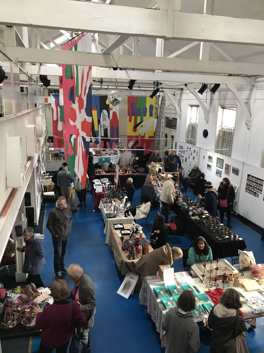 Want to get warm? <a href="/PorticoGallery/">The Portico Gallery</a>’s bazaar is in full swing &amp; not too late to drop into the #creativewriting workshop...