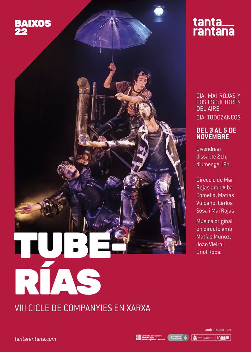 Todozancos's tweet photo. @elTantarantana,                    hoy Domingo 19h.
Última función! https://t.co/LhvkMKEPOd