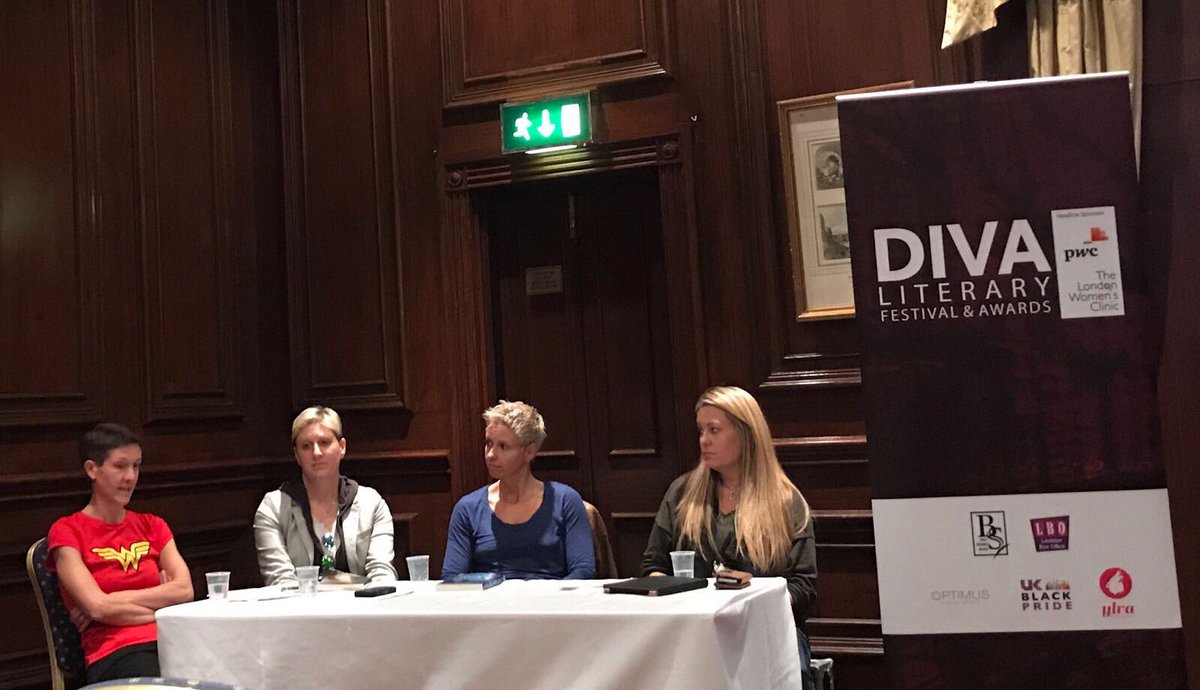 DIVAmagazine's tweet photo. From thriller to sci-fi to adventure! Brilliant panel on genre bending with the talented authors from @boldstrokebooks #DLF17 #DivaLitFest 📚 https://t.co/NlqxHE5ARL