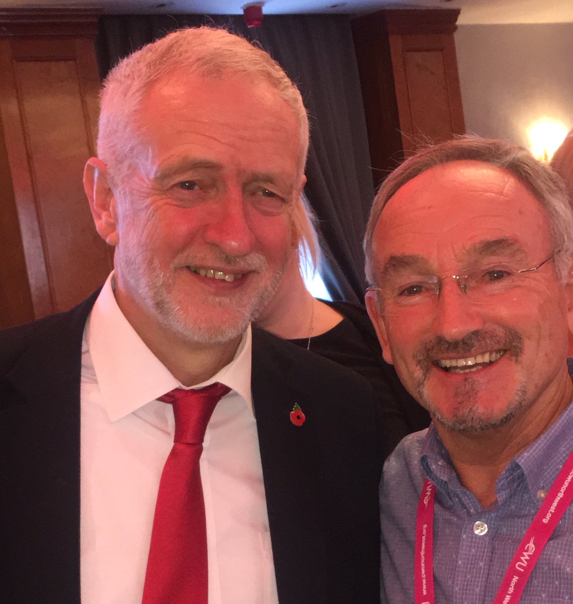 2018_wirral's tweet photo. @CllrBrianKenny with future PM @jeremycorbyn at #NWLab17 @LabourNorthWest @MerseysideLab @teambirkenhead https://t.co/SyBZfgGqor