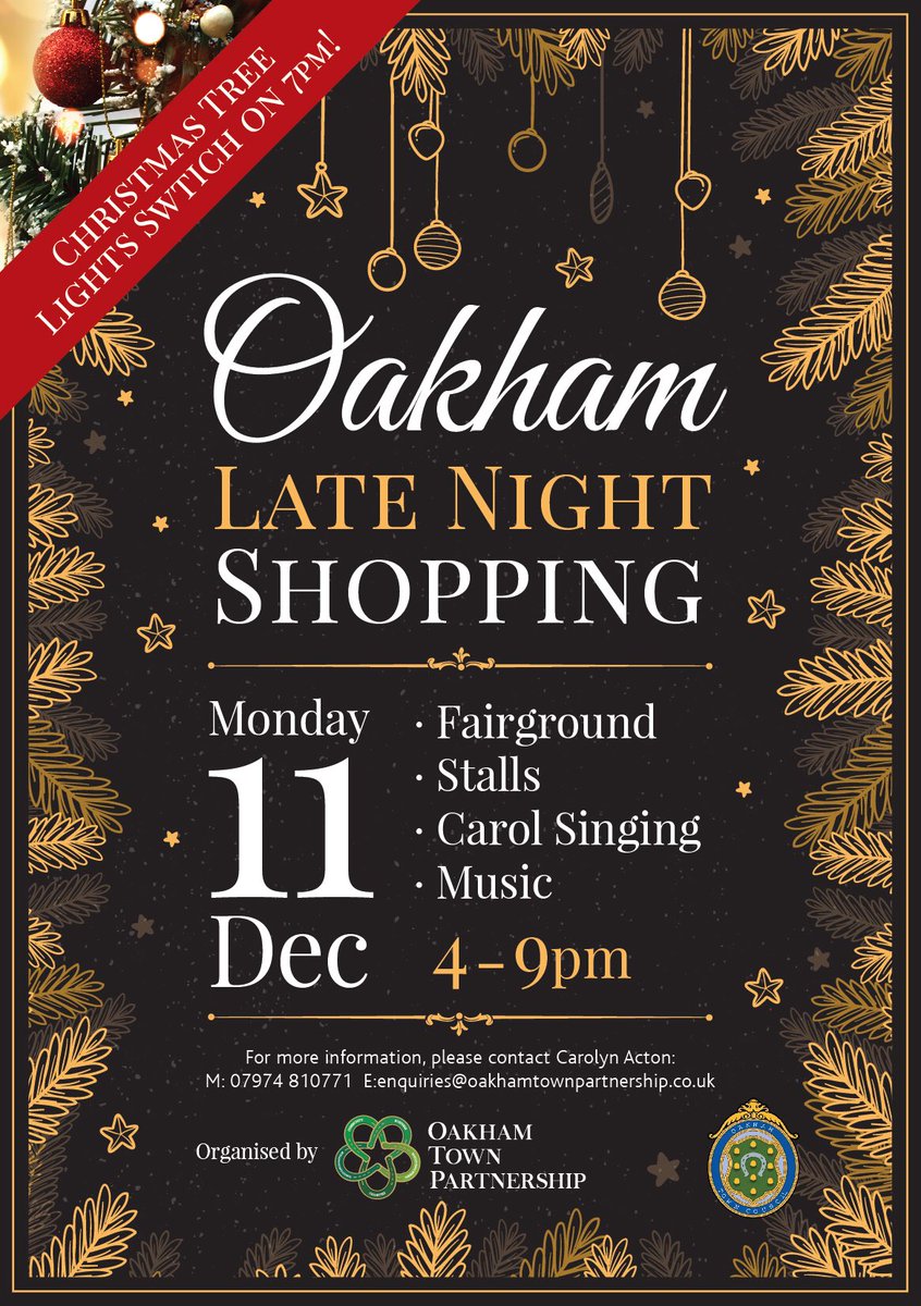 5 weeks tomorrow!!!#oakhamlatenightshopping 🎅🎅😃 #Oakham #Rutland #Food #fairground #drink #shopping