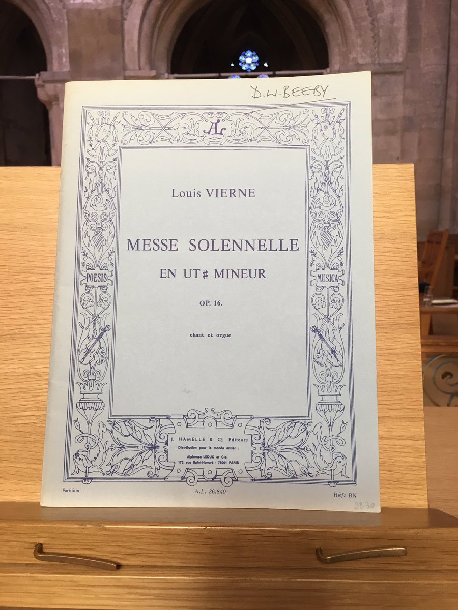 Wow, that was good! Vierne Messe Solennelle this morning with XCh Priory Choir. Bishop of Winchester in attendance too. <a href="/thepriorychurch/">Christchurch Priory (archived)</a>