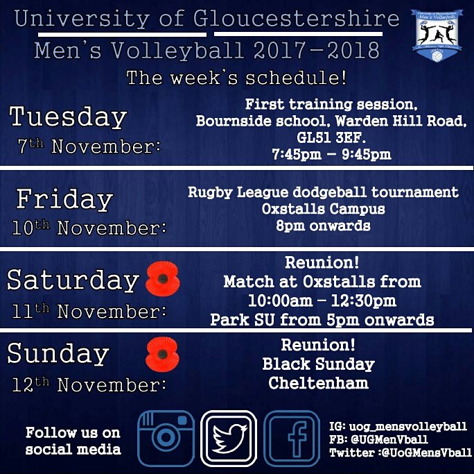 Not long until reunion now! Here is what the lads are up to this week! #WeAreTeamGlos #herecomestheboys