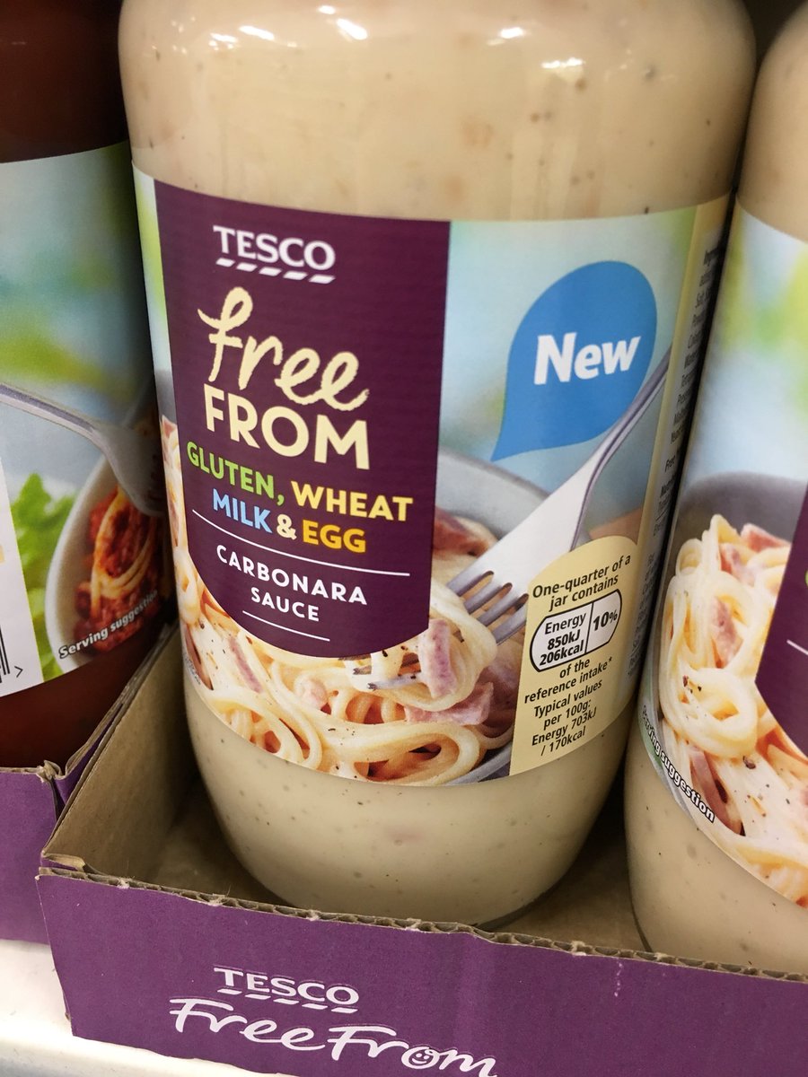 VeganMoans's tweet photo. New #vegan essentials in @Tesco including:  

🍝 Carborna sauce 
🥜 Green pesto
🧀 Cheese sauce mix
🥚 Mayonnaise https://t.co/w50ZnJfKwy