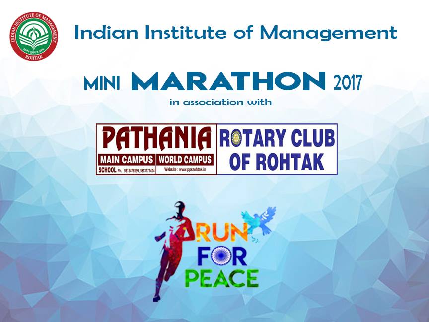 IIMR_Marathon's tweet photo. We thank Pathania, Rotary club of Rohtak for being associated with us as our Silver sponsor.
#IIMRohtak #RunForPeace #MiniMarathon https://t.co/wJmyECR2TJ