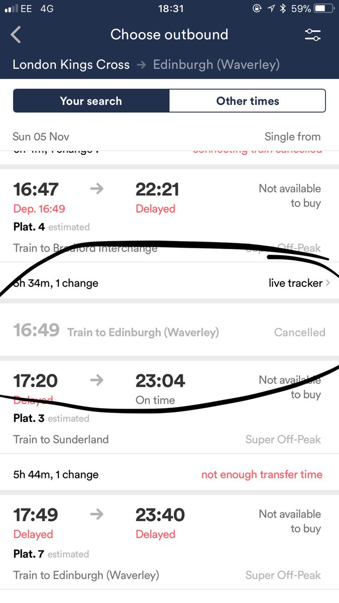 AlexGibb's tweet photo. @Virgin_TrainsEC I am on this train stuck outside of Peterborough but by all internet information the train is cancelled? Update please? https://t.co/n789Q9zA0T