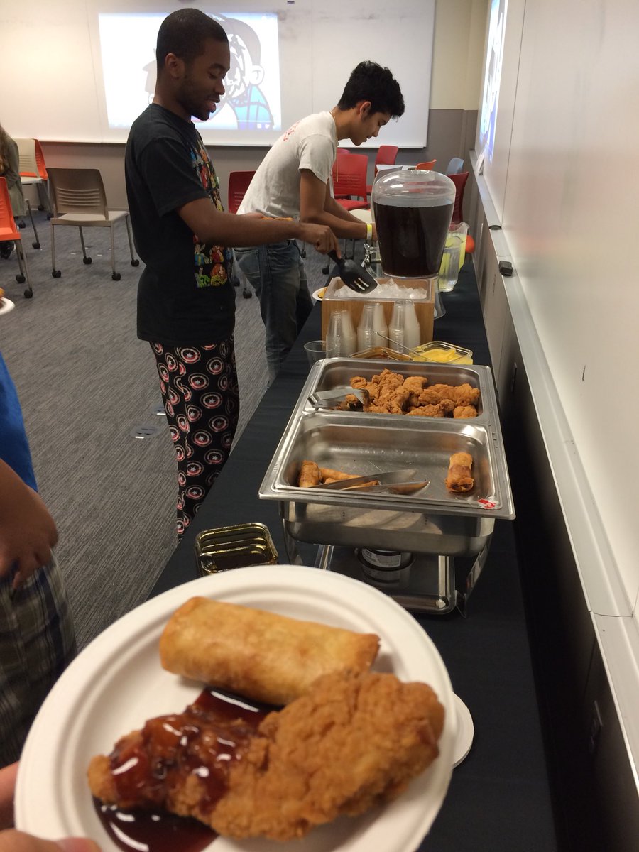 GameDevAtUNCC's tweet photo. Lunch time is the best time @GameDevAtUNCC. #49HrGJ2017 #GameJam #CCIEvent @ccicareer https://t.co/s1sfPU2vZV