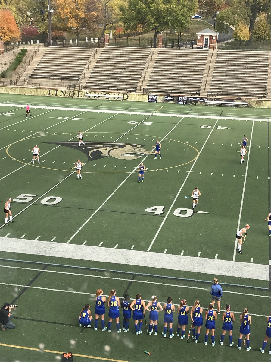 We are underway at the #ECACDIIFH Tournament Championship game between @LU_FieldHockey and @goLCFH