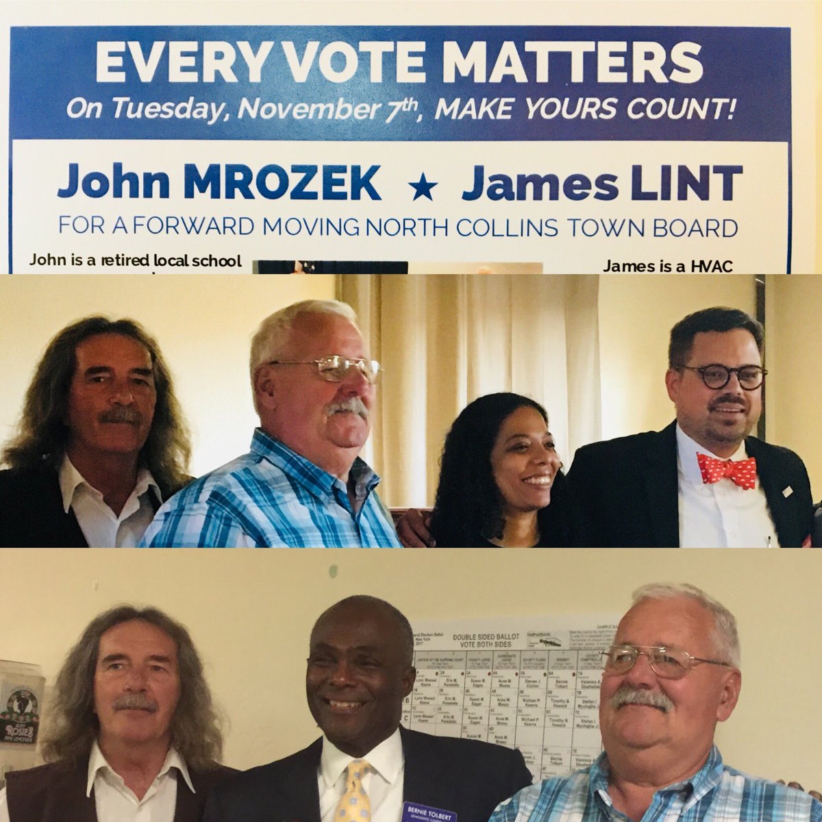 ncdems's tweet photo. This Tuesday for for honesty &amp; integrity!  Vote for @Bernie_Tolbert @CichonForClerk  @VoteVanessaG #rowAallTheWay #NoConCon https://t.co/753L78S82V