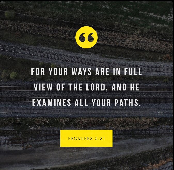 Duhsj's tweet photo. #Prov5:21 #AudienceOfOne https://t.co/I8mNM0DjJA