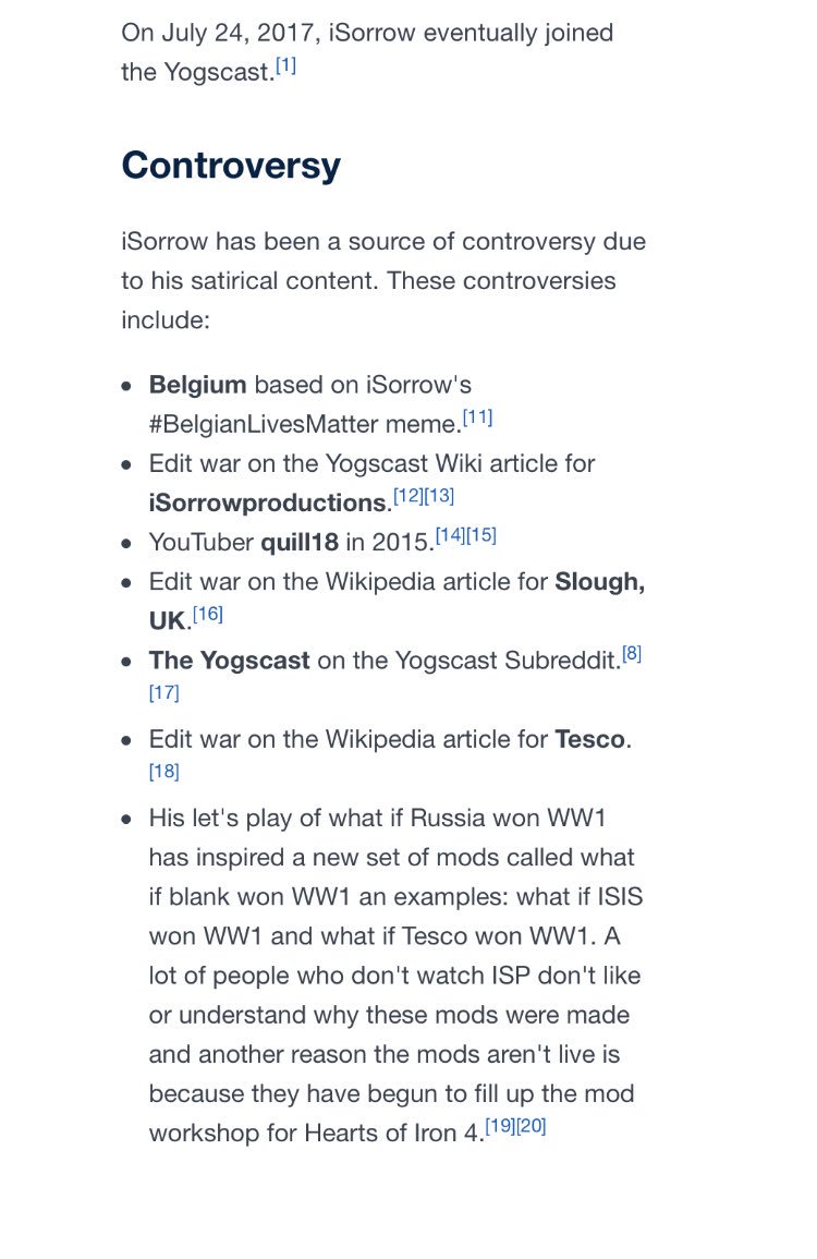 iSorrowproductions on X: My yogscast wiki page has a whole section for  what's basically Wikipedia edit wars.  / X