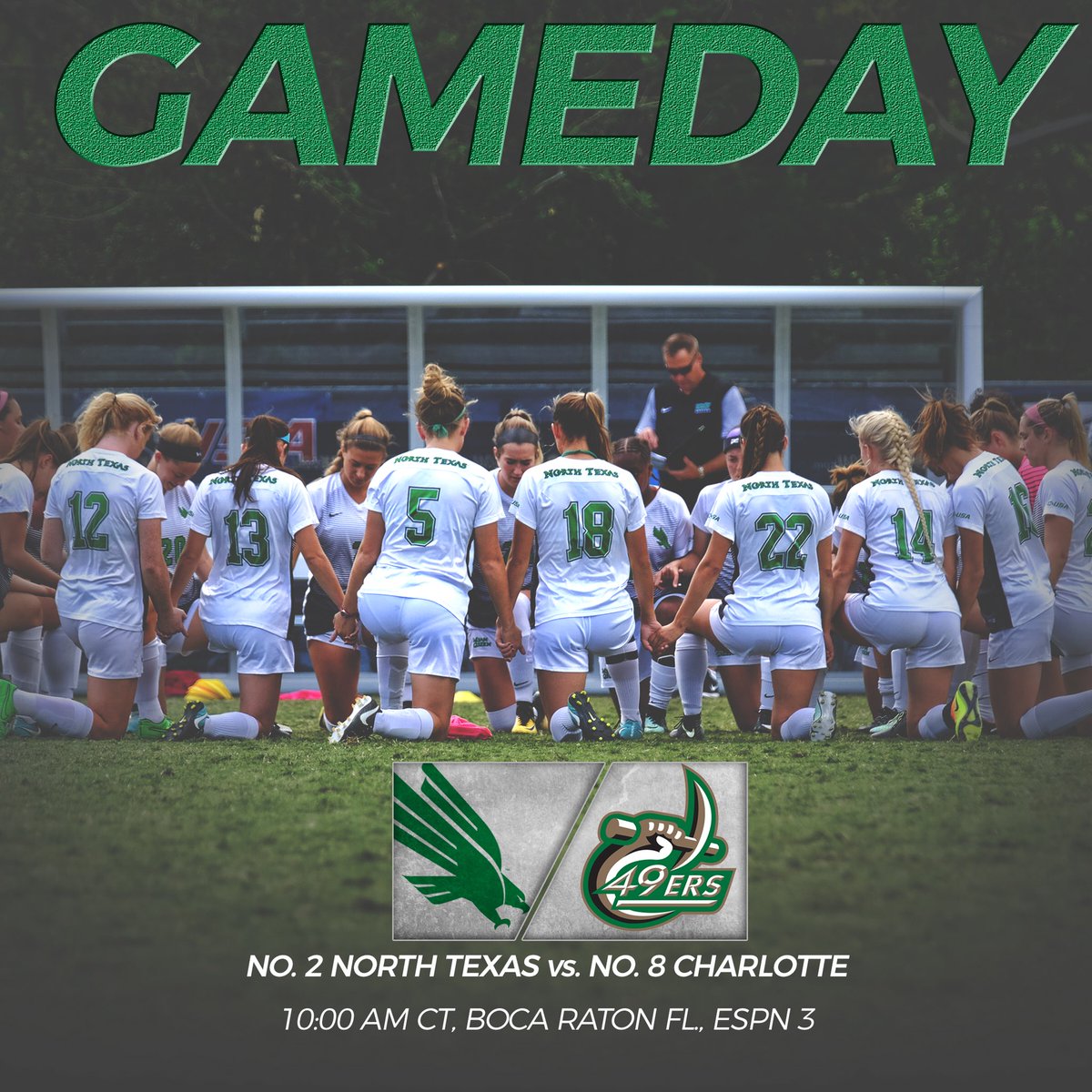 MeanGreenSoccer's tweet photo. CHAMPIONSHIP GAMEDAY!
๐ C-USA Championship
๐ Charlotte
๐ Boca Raton, FL
โ๏ธ 10AM CT
๐บ https://t.co/xtyRTbO6OX
๐ #GMG https://t.co/Kb957WvcMy