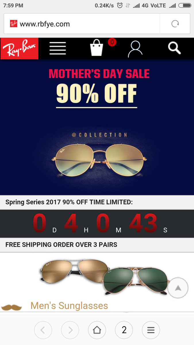 ray ban 90 off sale