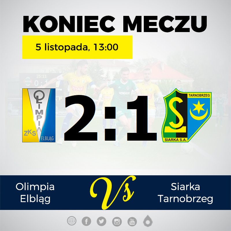 ZKSOlimpia's tweet photo. @ZKSOlimpia brawo za walkę ‼Wygrywamy 2:1 nad @Siarka1957 #2liga
Bramki dla żółto-biało-niebieskich zdobyli #Bojas i #Szuprytowski ⚽ ⚽ https://t.co/VamAGFZ6b6