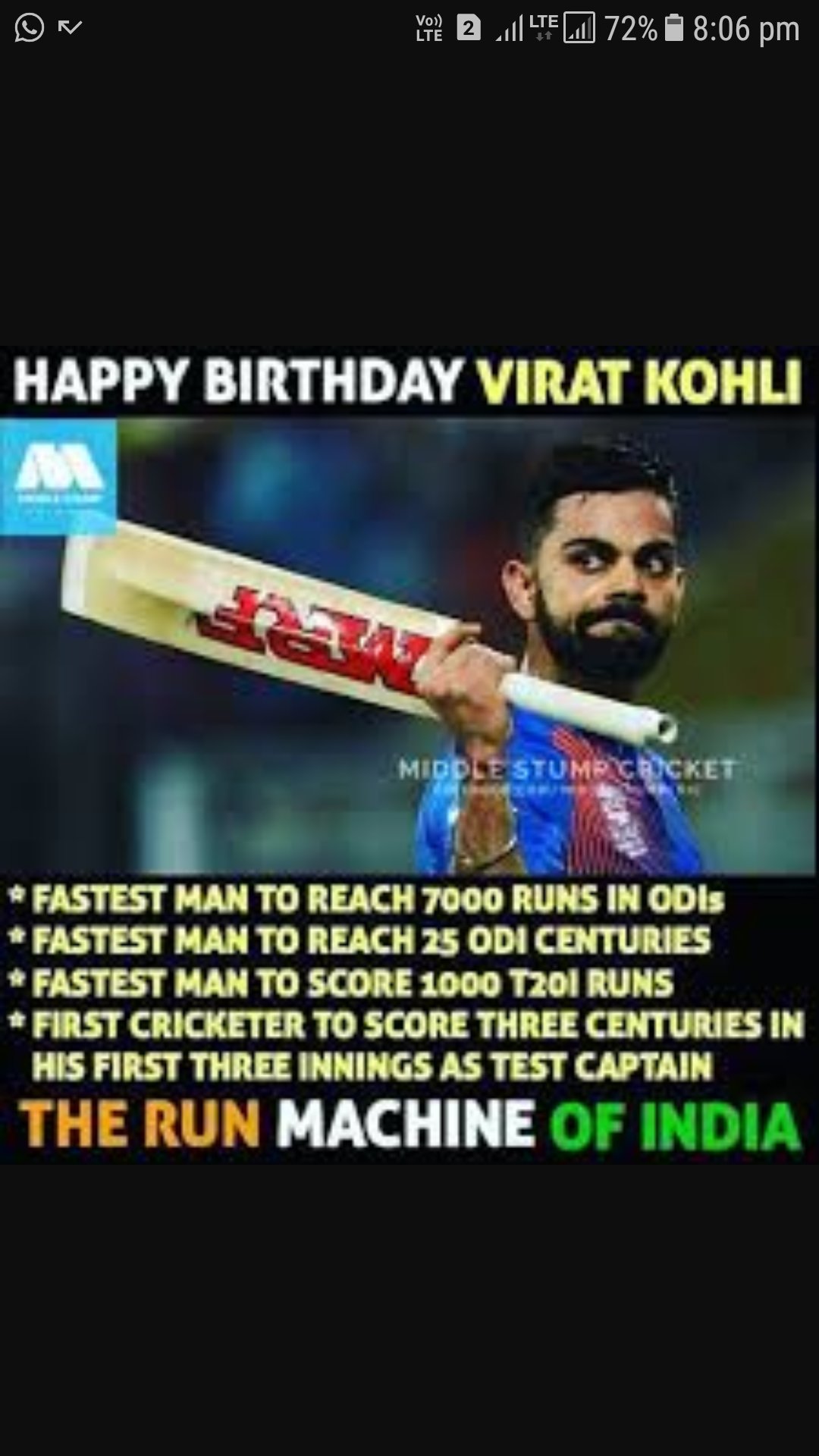 HAPPY BIRTHDAY CRICKET MASTER BLASTER VIRAT KOHLI 