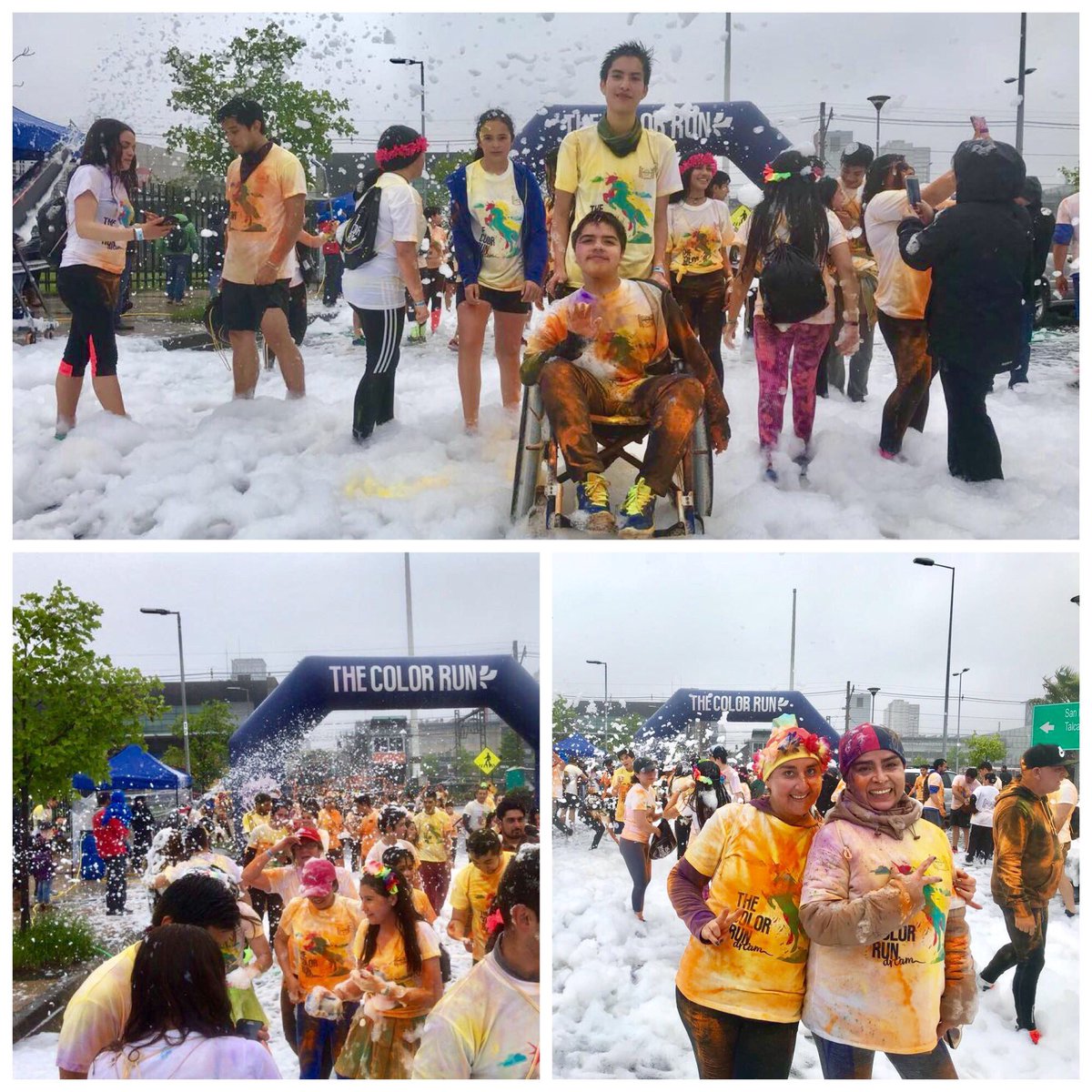 ColorRunChile's tweet photo. Nuestros #ColorRunners ya disfrutan de nuestro nuevo portal de espuma en #TheColorRunDreamConcepción 😜¡Se vienen las explosiones de colores! https://t.co/NK0GDeHsEp