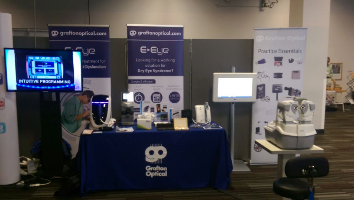 GraftonOptical's tweet photo. Come and say hello to the @GraftonOptical team on stand P5. Lots of excitement around E-Eye & EyeRefract! #iDay17 @IDfromPTR https://t.co/X6EMODoVHj