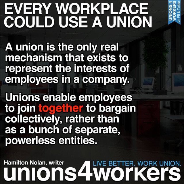 unions4workers's tweet photo. Unions give workers a fighting chance. Unions allow workers to bring home their fair share. https://t.co/fYHUnPEqWz