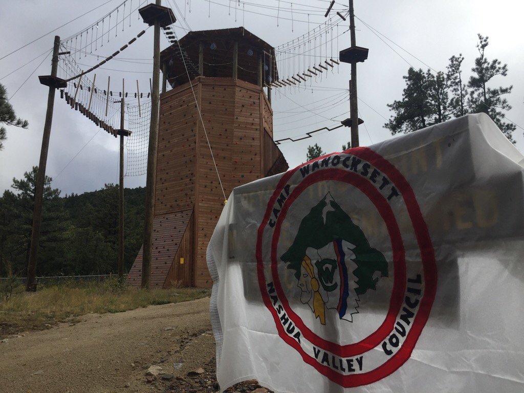 campwanocksett's tweet photo. The flag was on the move again last month with a stop at @philmont for the National Outdoor Conference. #CWWorldTour https://t.co/iTRbQ8uE1F